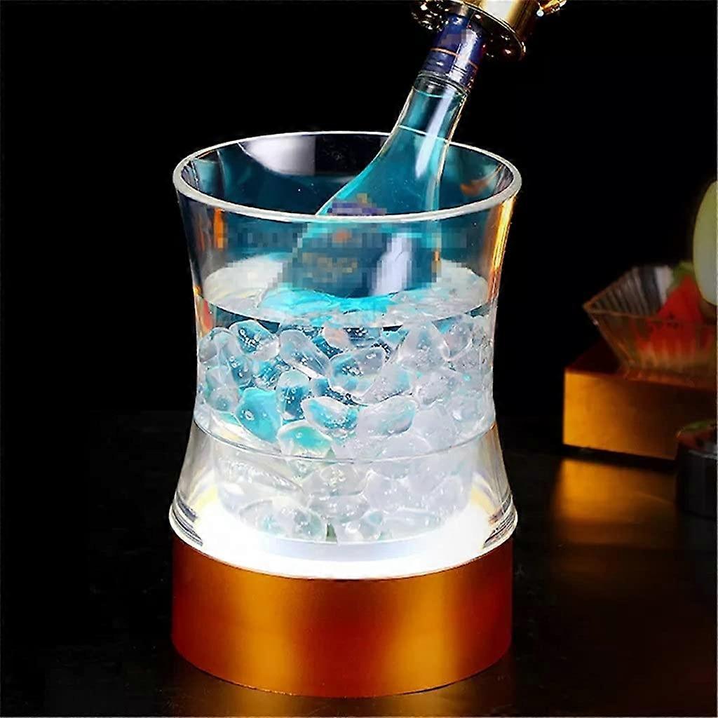 Acrylic Luminous Ice Bucket Rechargeable LED Bar Set Colorful Light KTV Wine Beer