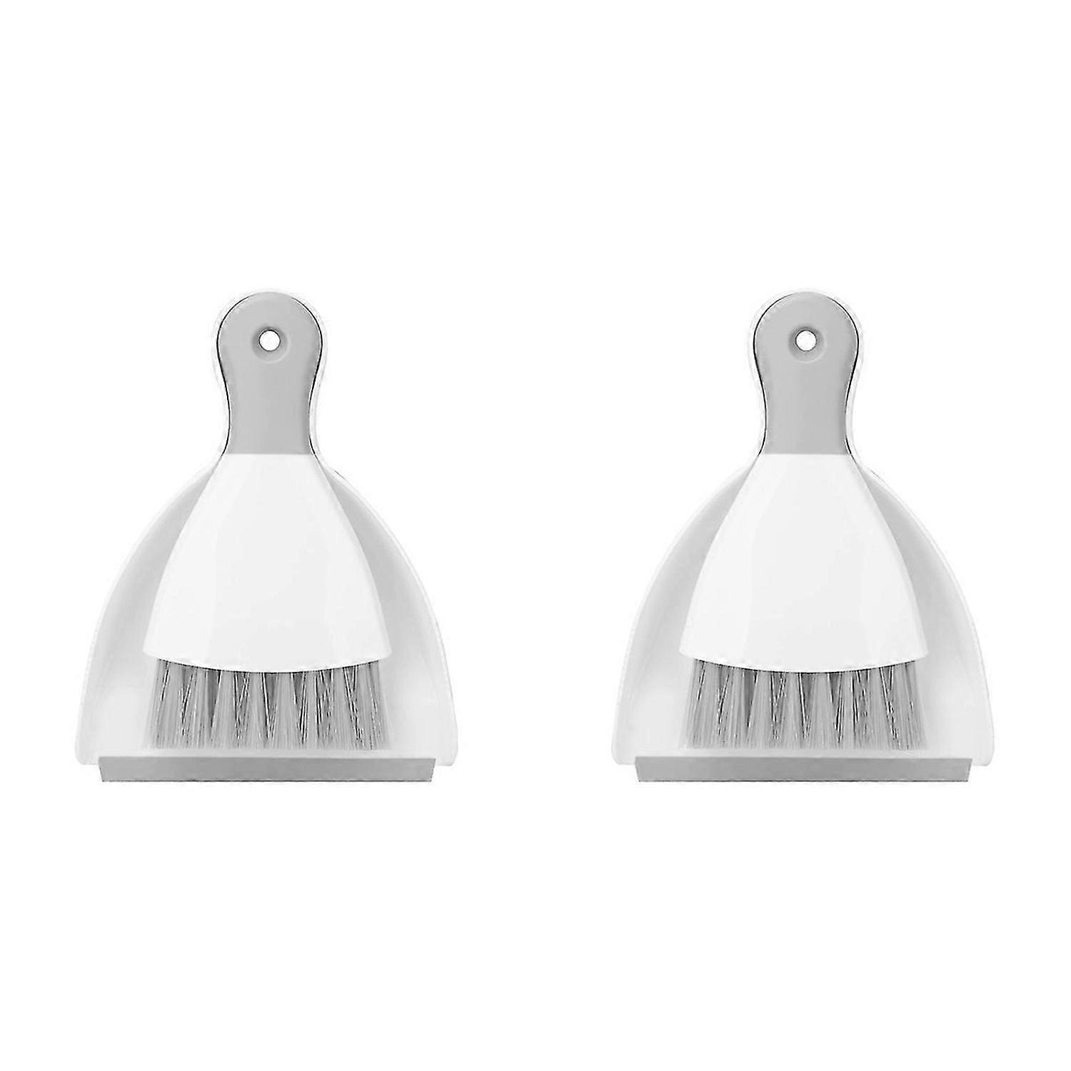 Mini Handheld Dust Pan with Cleaning Brush Combo for Home, Desktop