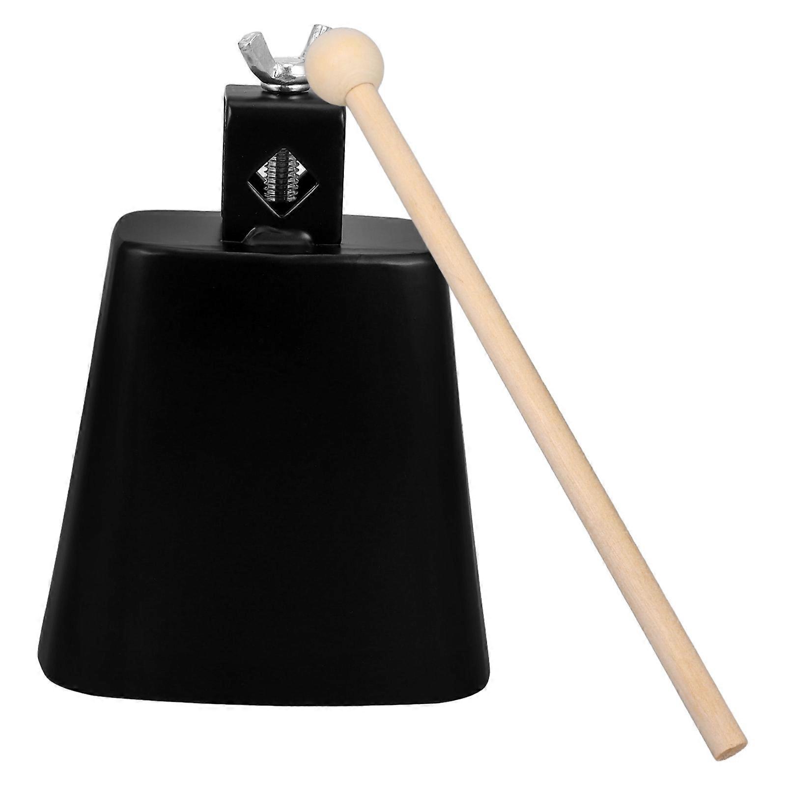 Drum Kit Cow Bell Metal Cowbell for Drum Set Black 4 Inch