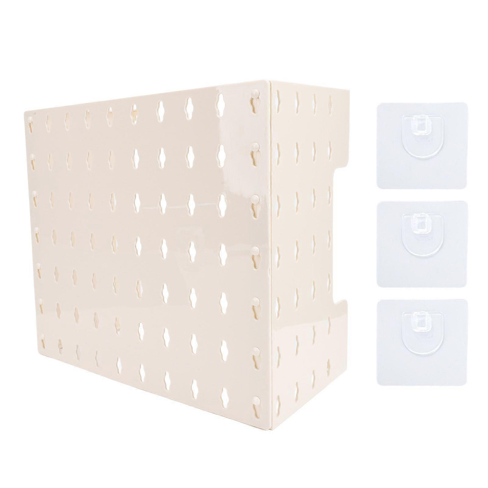 Pegboard Wall Mounted Display Multi Function Storage Rack Gas Water Heater Pipe Cover with Adhesive Pads S