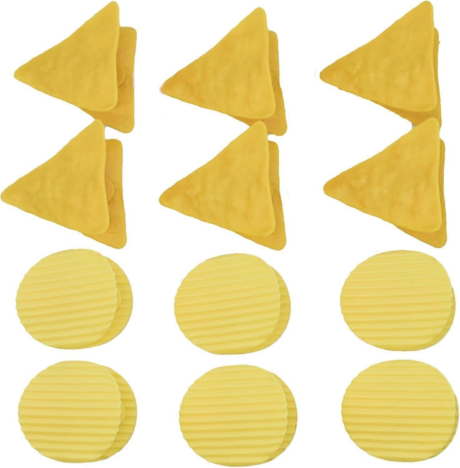 12Pcs Cute Food Bag Clips Potato Corn Chip Clips Plastic Sealing Clips