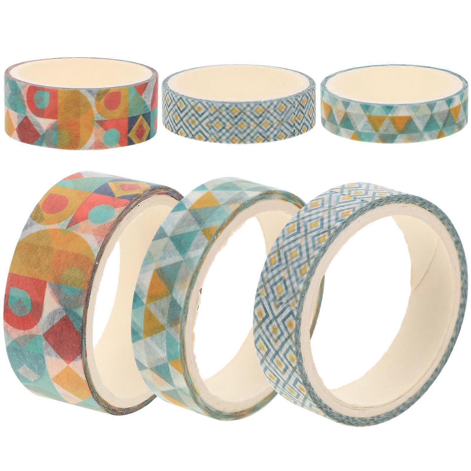 Washi Tape Japanese Paper Washi Tape for Anti-Slip 6 Rolls DIY Set