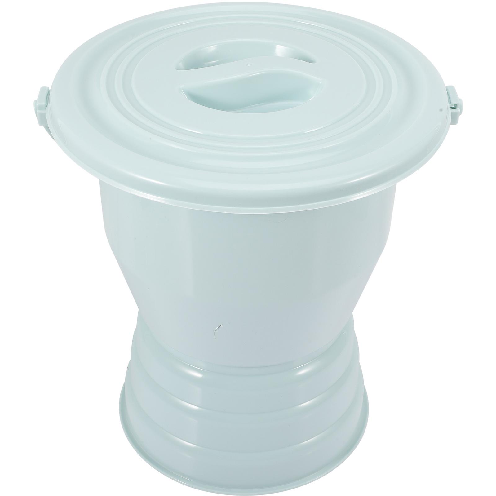 Pot de chambre en plastique épaississant Pot d’urinoir multifonction avec couvercle pour les personnes âgées