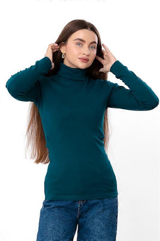 Top cu guler pentru femei – Stretch Comfort & Elegant Fit, Manșon lung, Orice anotimp, HC 8047-040