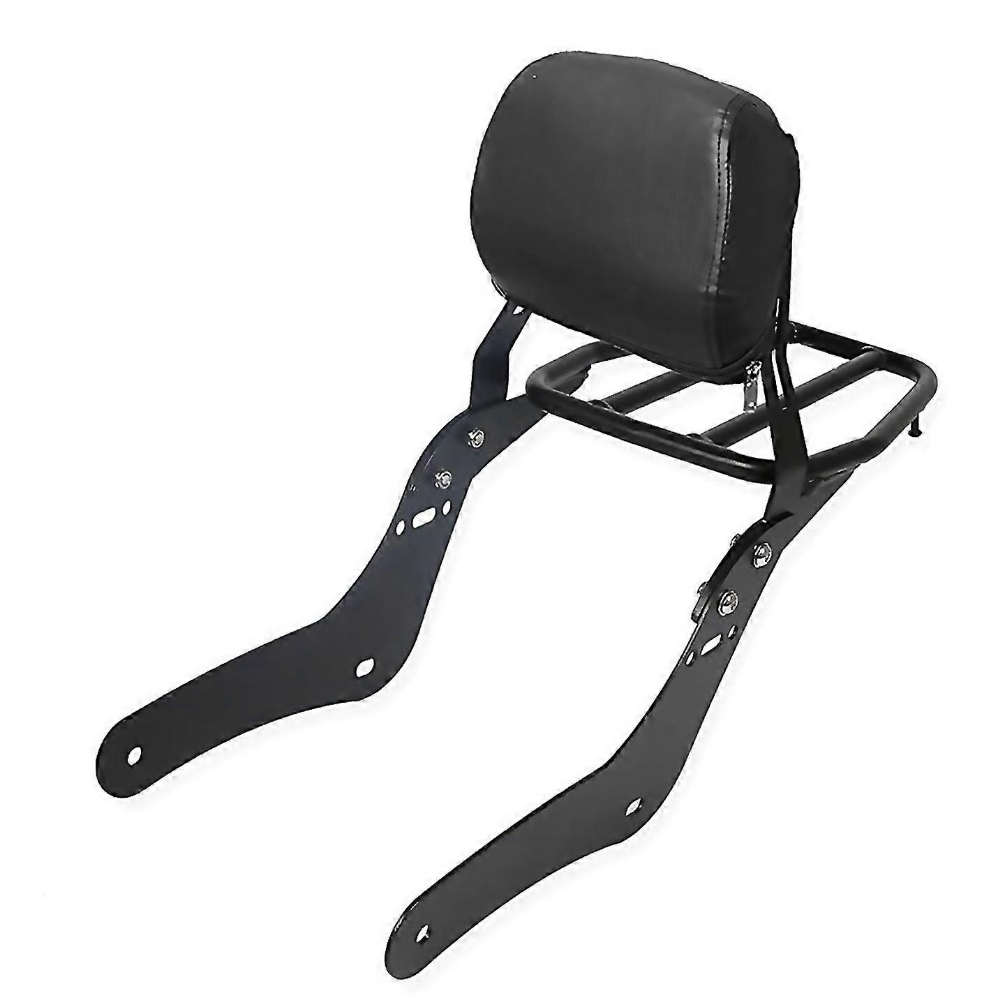 For Rear Passenger Sissy Bar Backrest With Luggage Rack For Black