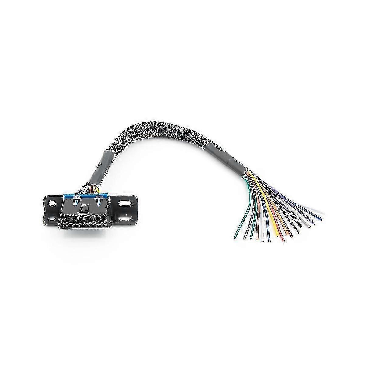 Universal OBD2 16-Pin Female Connector with Ribbon Interface for Cable Extension and Diagnostics