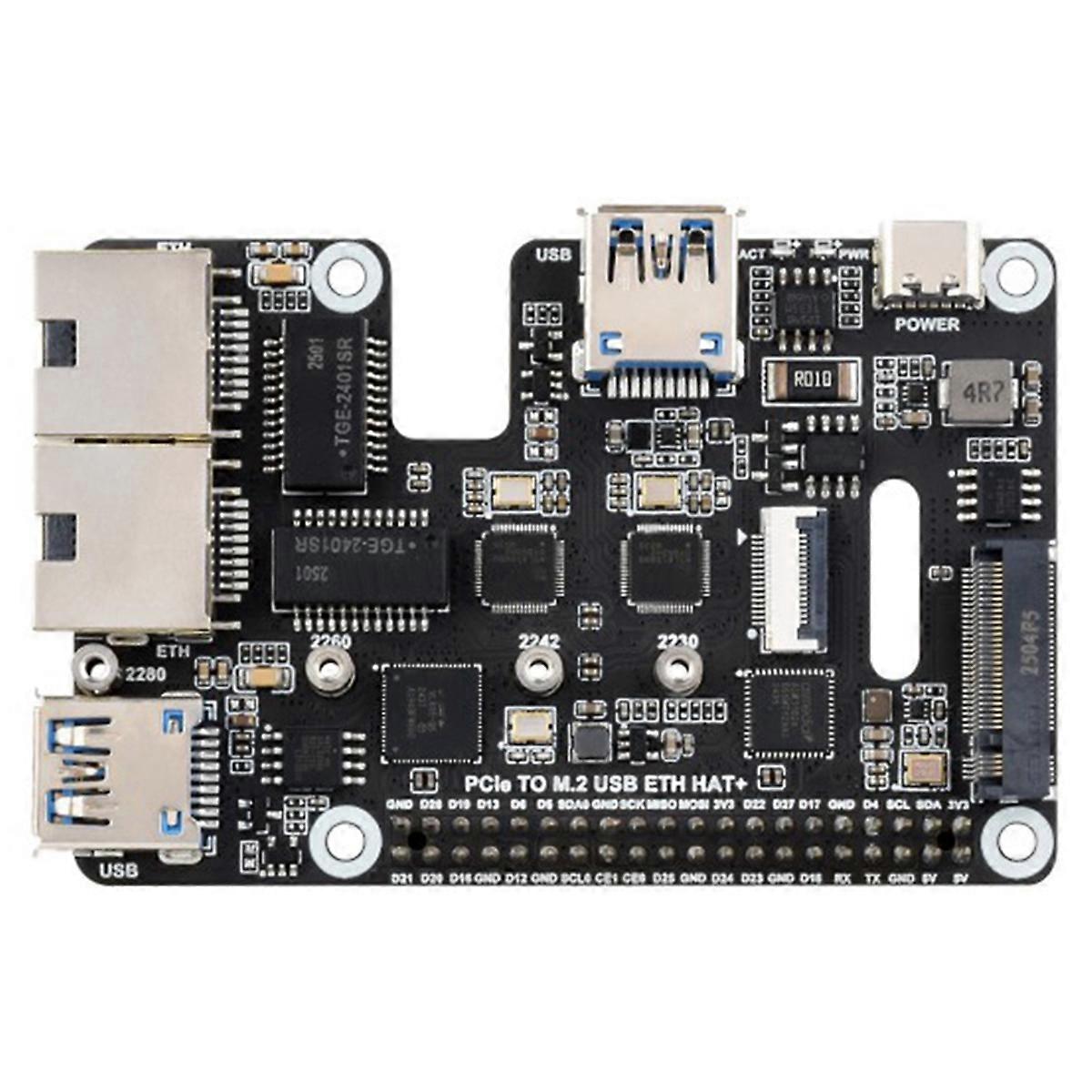 PCIe to USB 3.2 Gen1 / 2.5G ETH / M.2 NVMe Adapter for 5