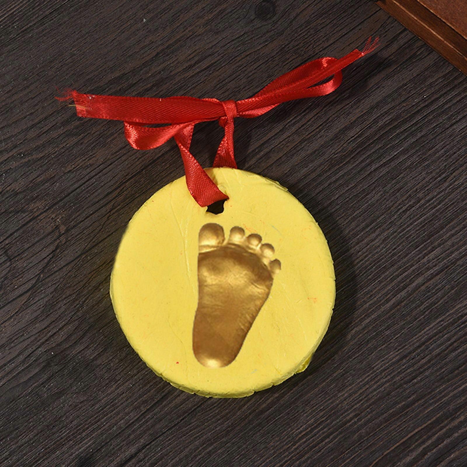 VISALY Baby Handprint Footprint Kit with Stencil, 1 Easel, Air-Dry Clay – Soft, Light & Won’t Crack, Perfect for Newborn Gifts