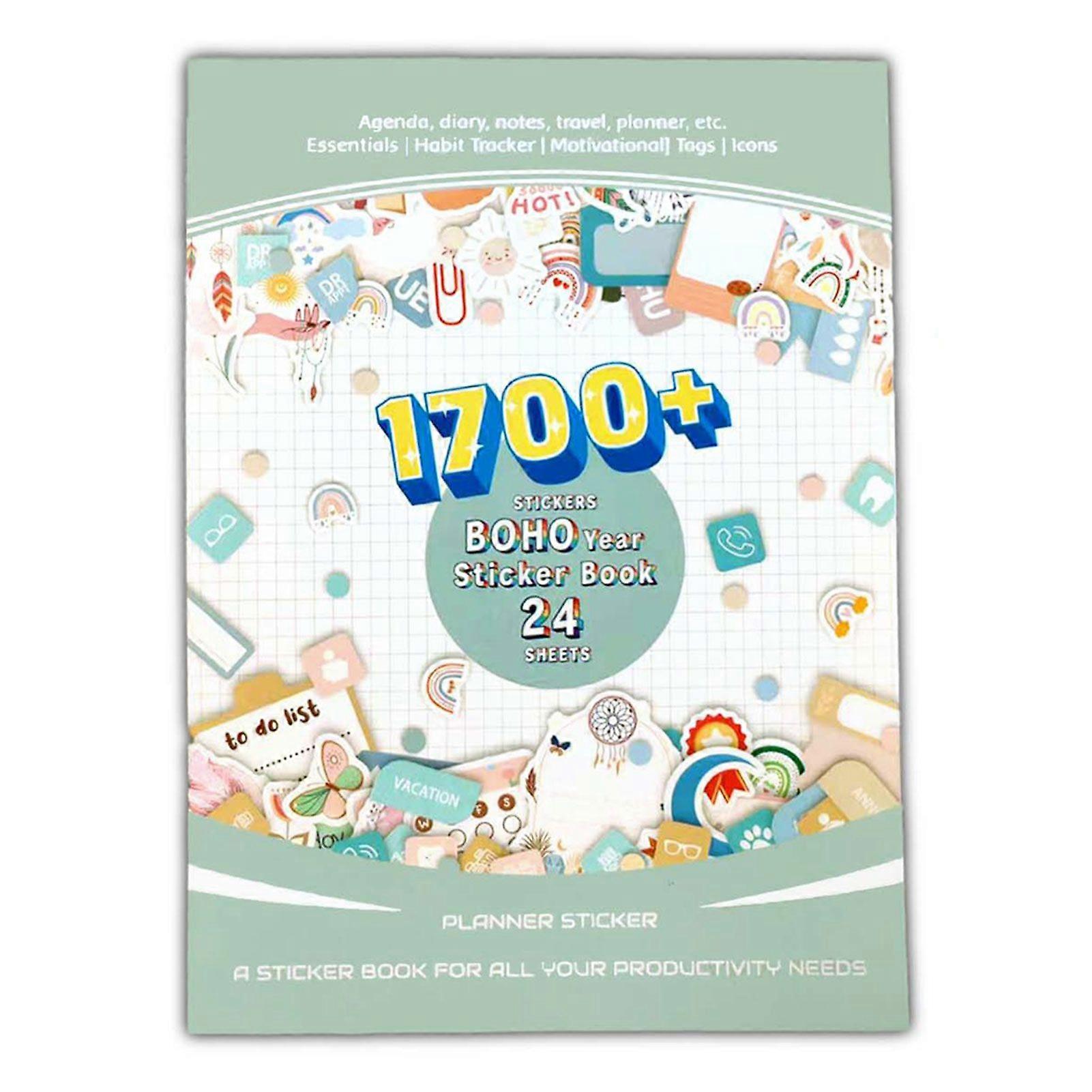 Boho Year Sticker Book Comprehensive Planning Decorating Accessories for Planning Calendar