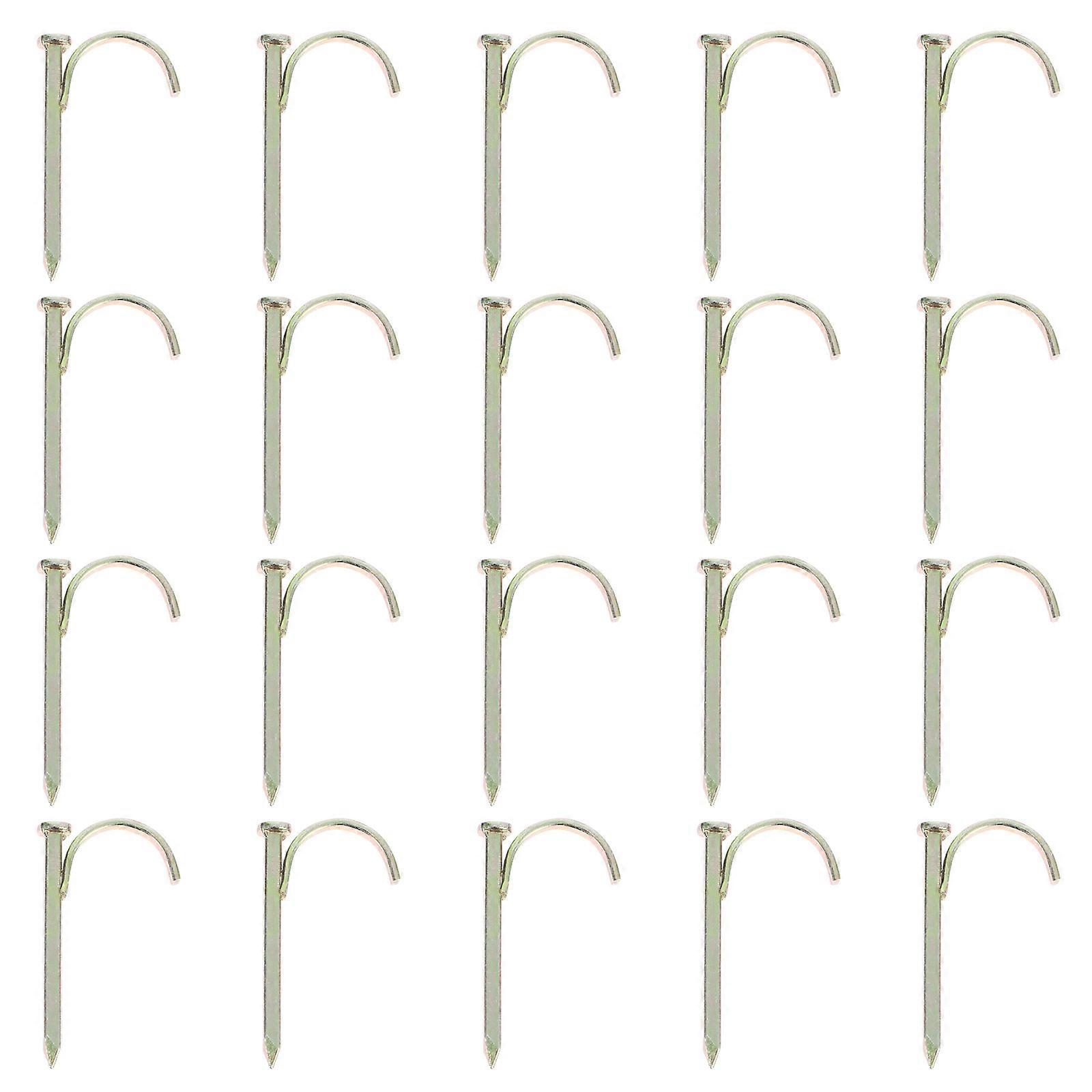 Water Fasteners Nail Clamp for Fixing Use 20Pcs Silver Steel Strong