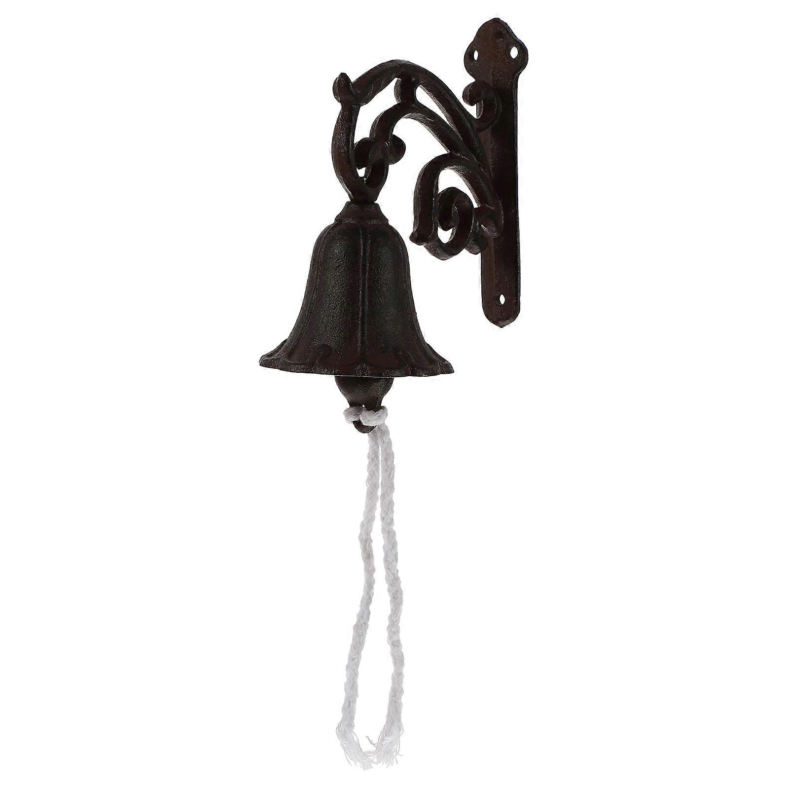 Rustic Style Wall Bell Cast Iron Doorbell for Decoration 3Sets Hanging