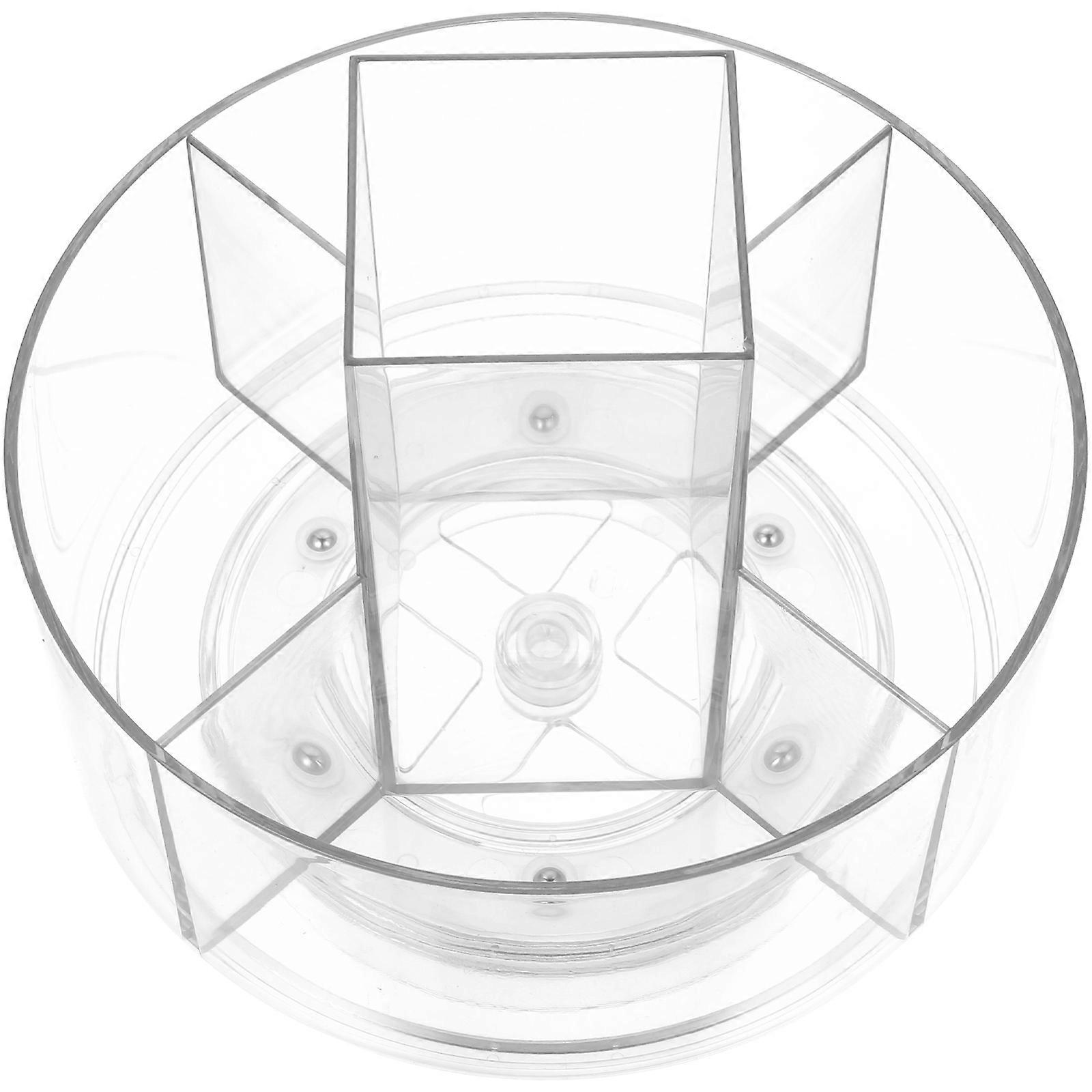 Makeup Storage Box 2Pcs Rotatable Transparent Desktop Cosmetics Holder