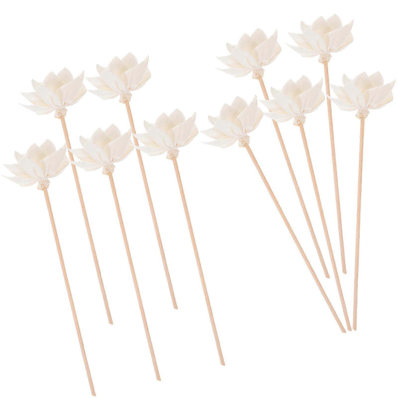 Replaceable Aroma Sticks 10Pcs Beige Rattan for Strong Volatility, Office Flower Diffuser and Decor