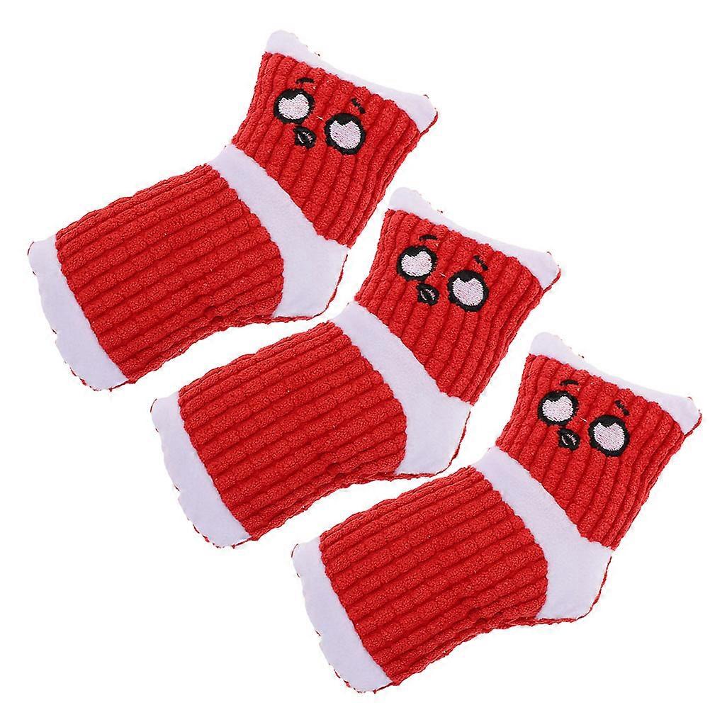 Bite-Resistant Dog Squeaky Plush Sock Toy for Pet Use 6Pcs Set