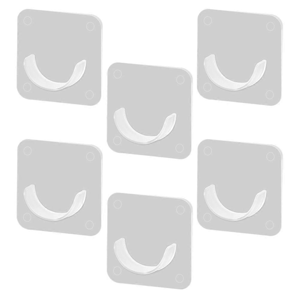 Plastic Curtain Rod Bracket Elegant And Stylish Appearance Square Shape For Bathroom Use 6Pcs