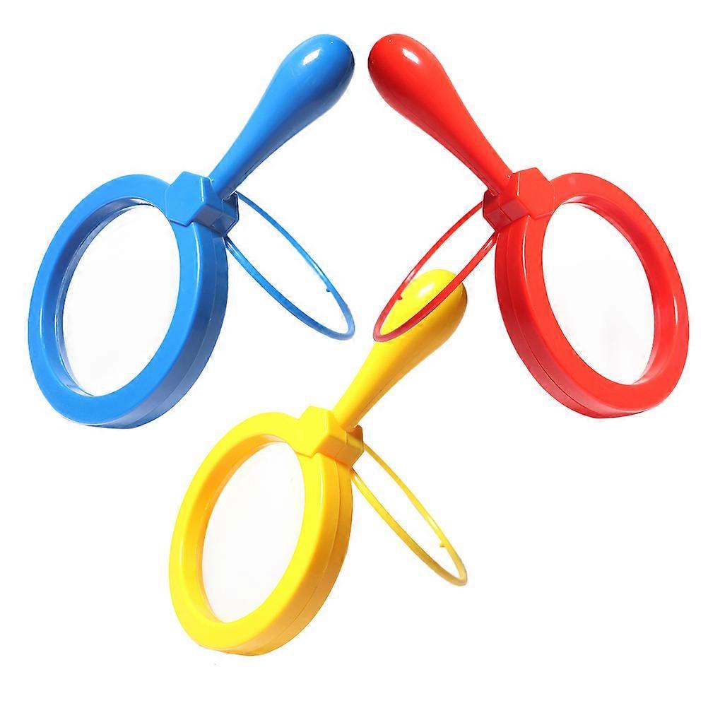 Kids Magnifiers Nonslip Handle Magnification And Observation Tool For Students Outdoor Activities 3Pcs