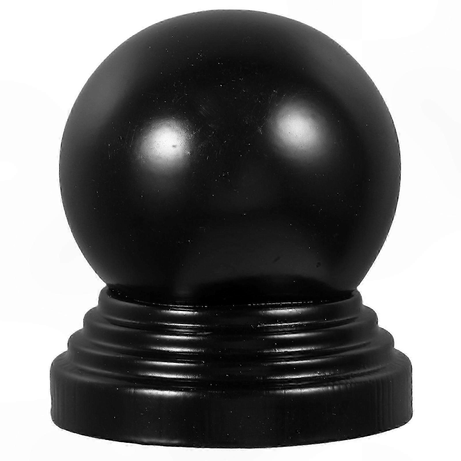 Black Metal Ball Top Post Caps for Fence and Gate Decor 76mm Pipe Cap with Ornamental Design