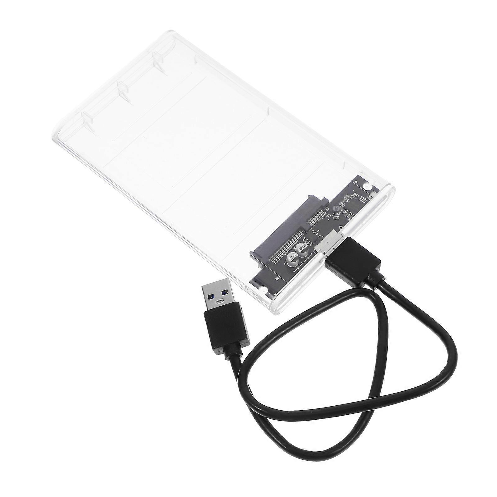 2Pcs 2.5 Inch SSD Case Hard Drive Enclosure Tool Free Usb3.0 Transparent