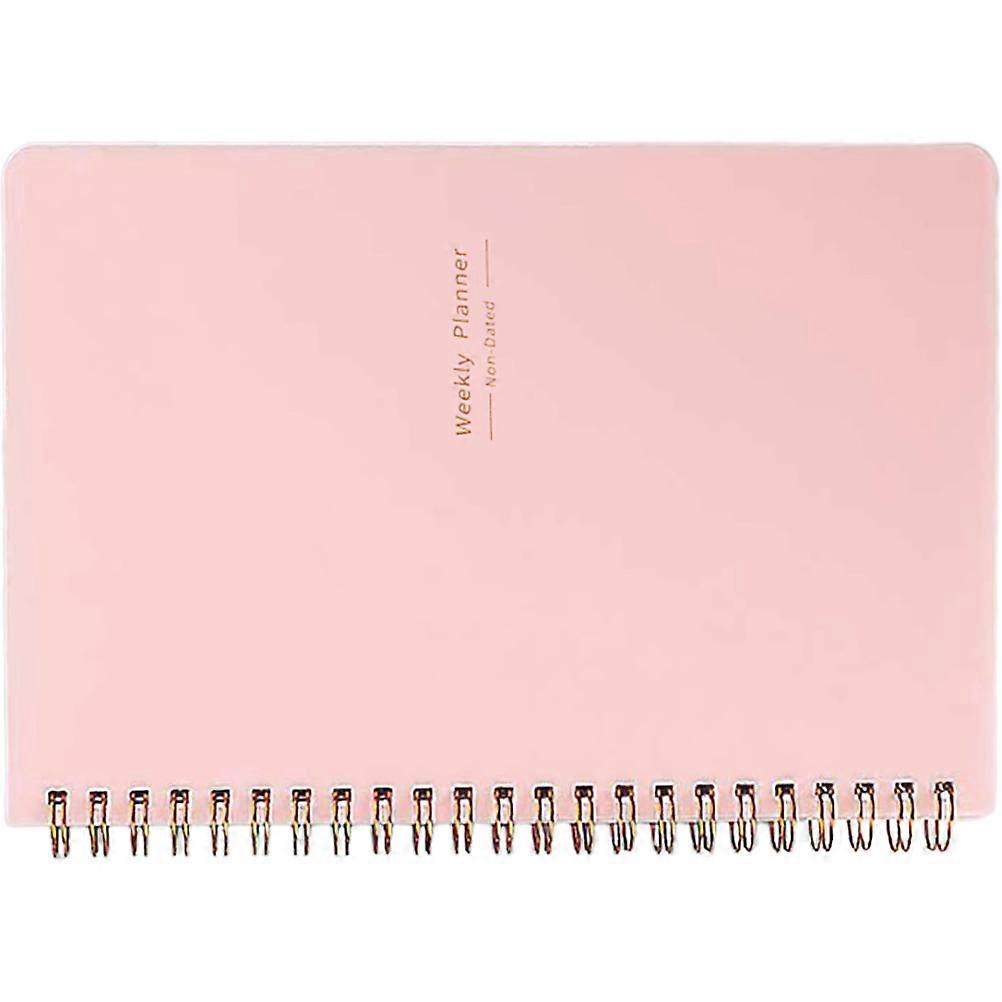 Pink Academic Planner Book for Daily Use Office Accessory 4Pcs