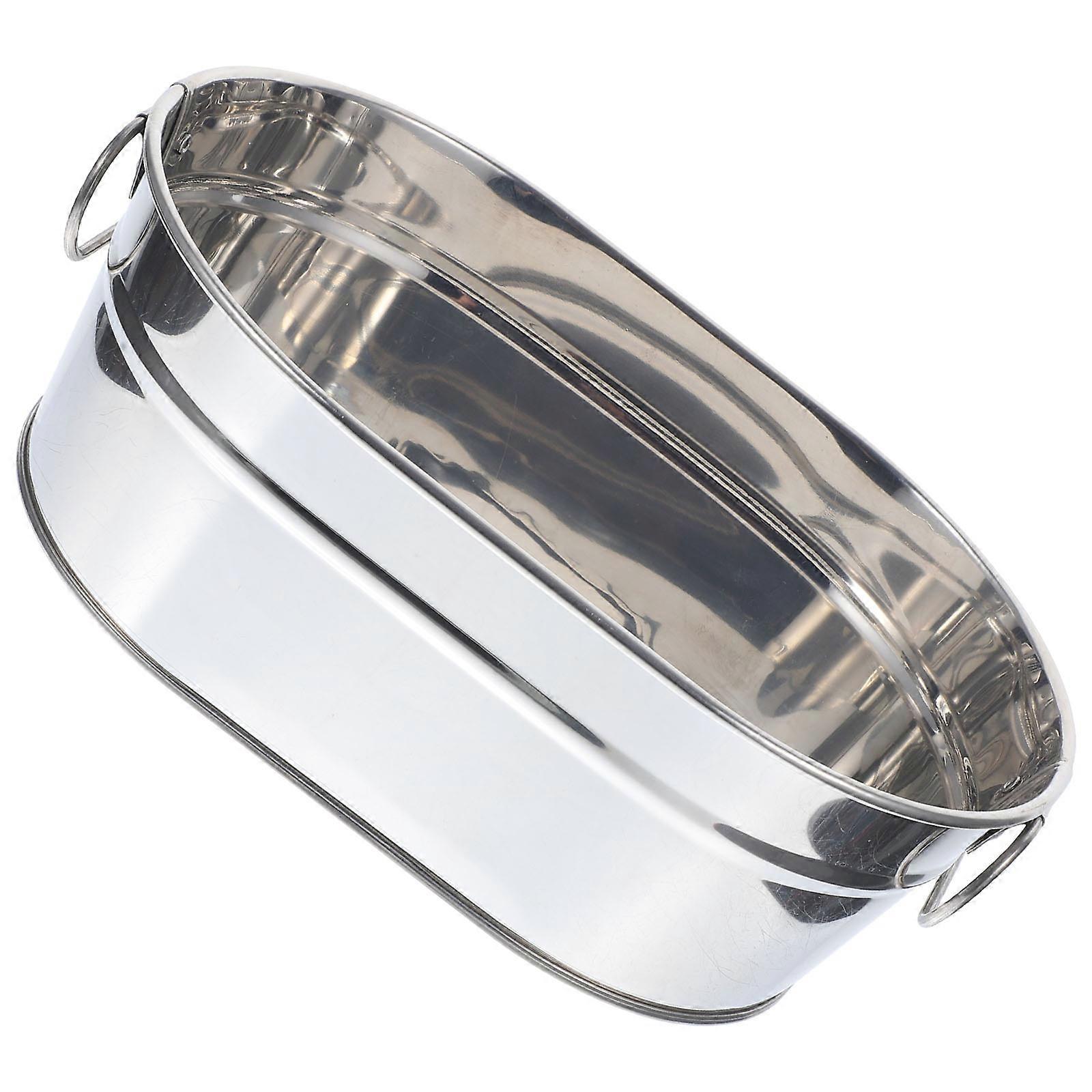 Stainless Steel Snack Bucket for Chips Storage Holder Silver