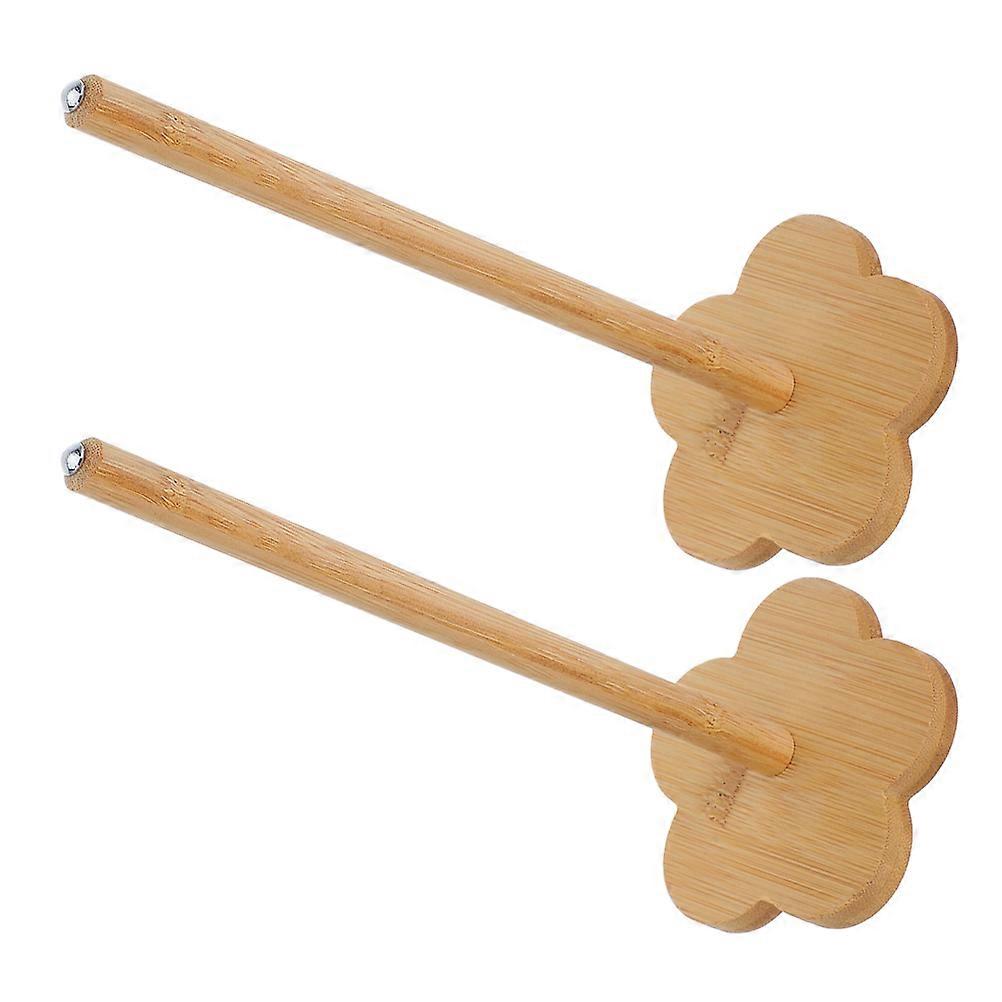 Hand Spinning Tool Wooden Top Whorl for Studio Use High Precision Processing Bamboo 8.9×3.4×3.3in Yarn Organization 2Pack