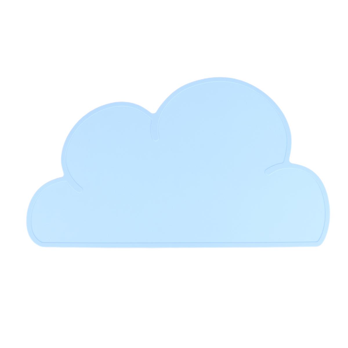 Pet Eating Mat for Feeding Pets Silicone 2Pcs Light Blue