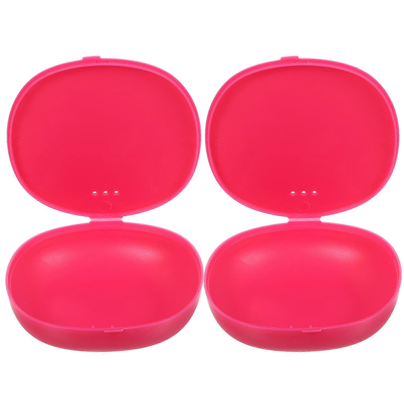 Storage Box Silicone Holder for 8Pcs Portable Pink Case