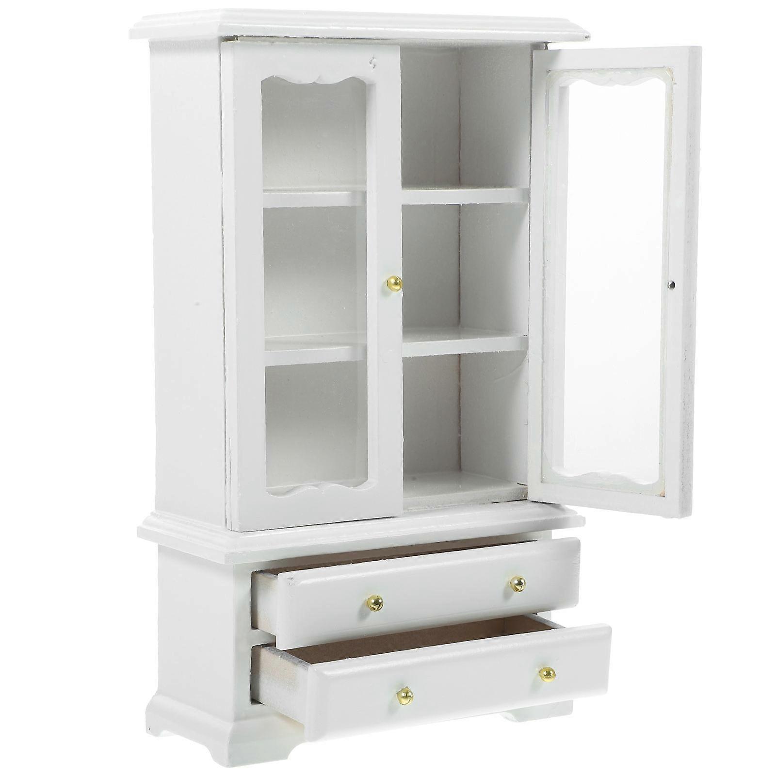 Miniature Bookshelf for Decoration with 5Pcs Wooden Display Shelves