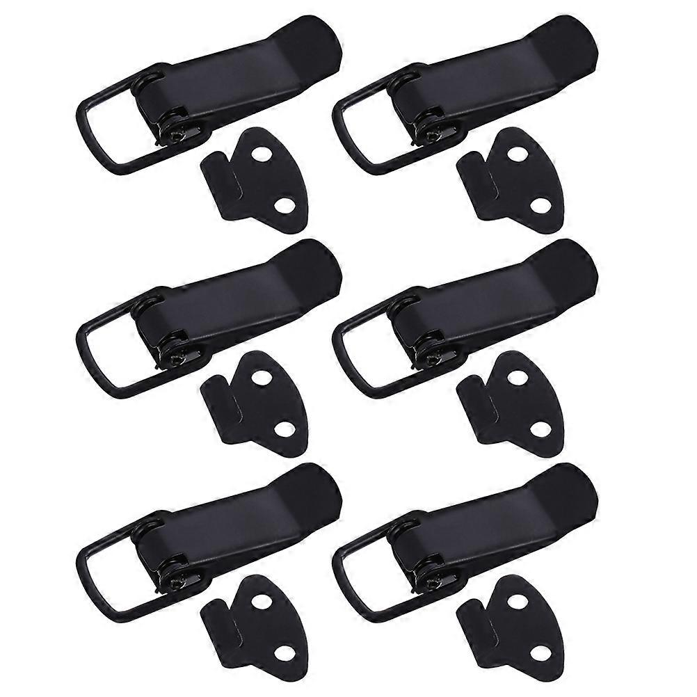 Spring Loaded Toggle Latch Black Stainless Steel for Locking Use 12Pcs
