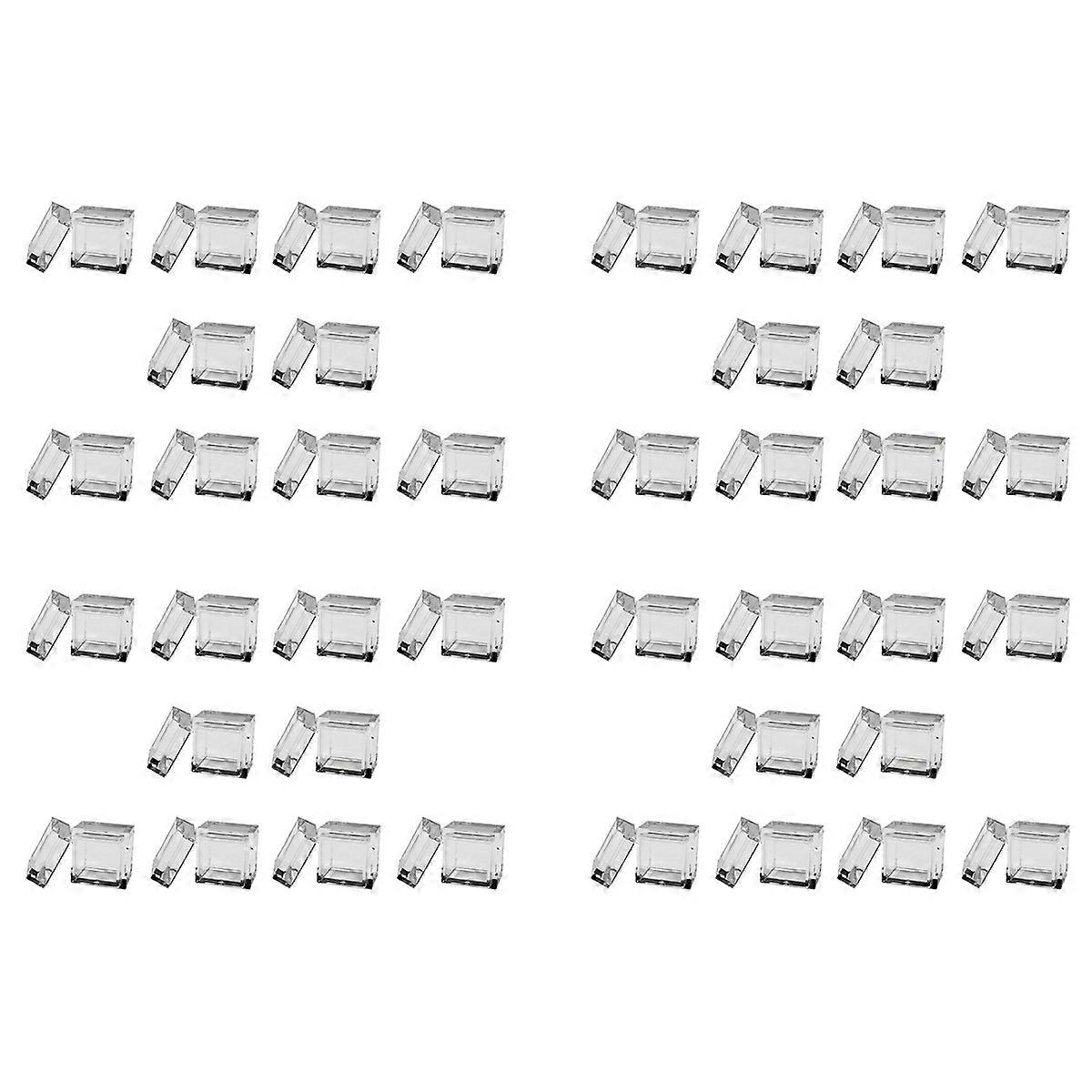 10Pcs Acrylic Box Trays for 0.39Inch 10mm Elements Cubes Clear Case