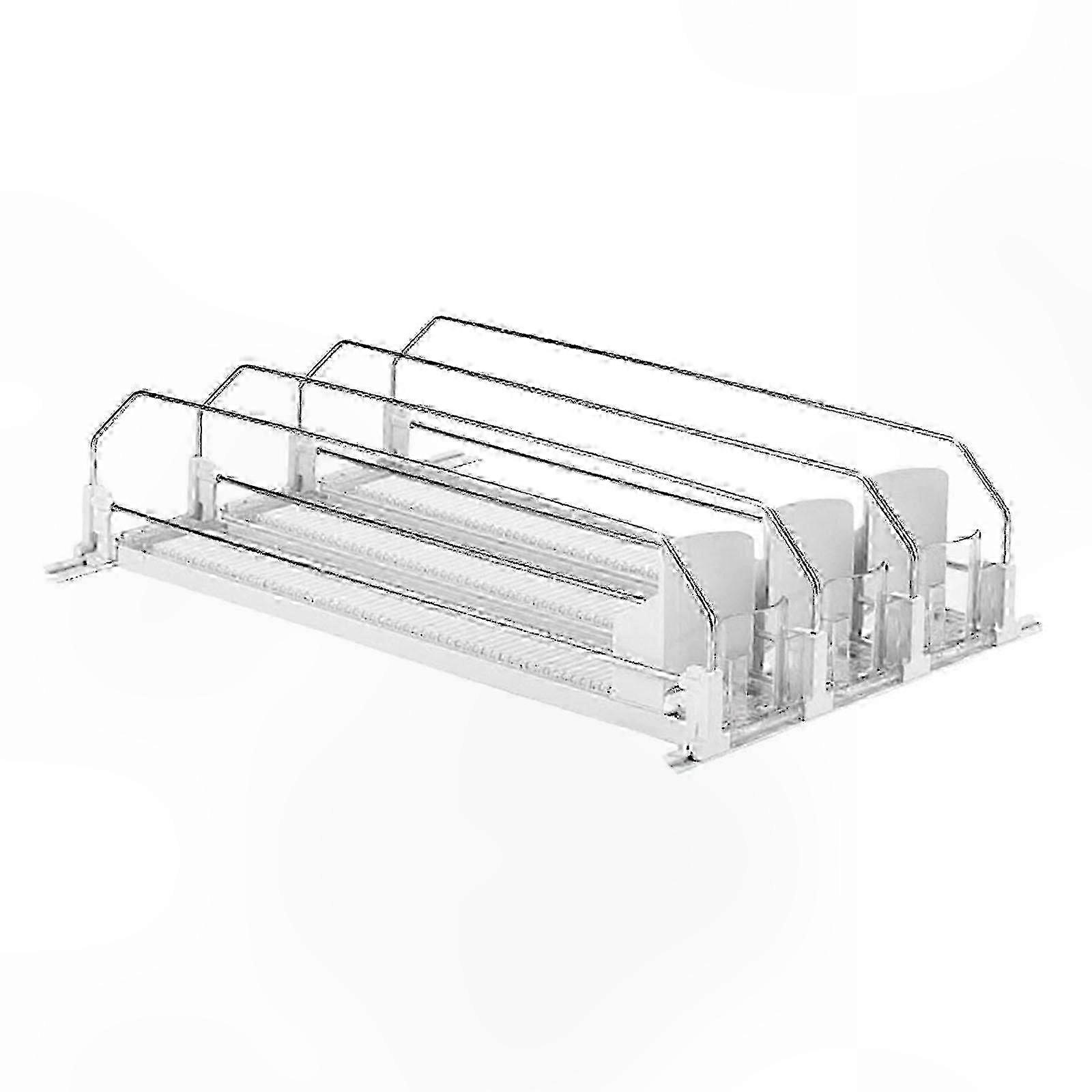 Spring-Loaded Bottle Holder for Refrigerator - Sturdy and Compact Storage Solution