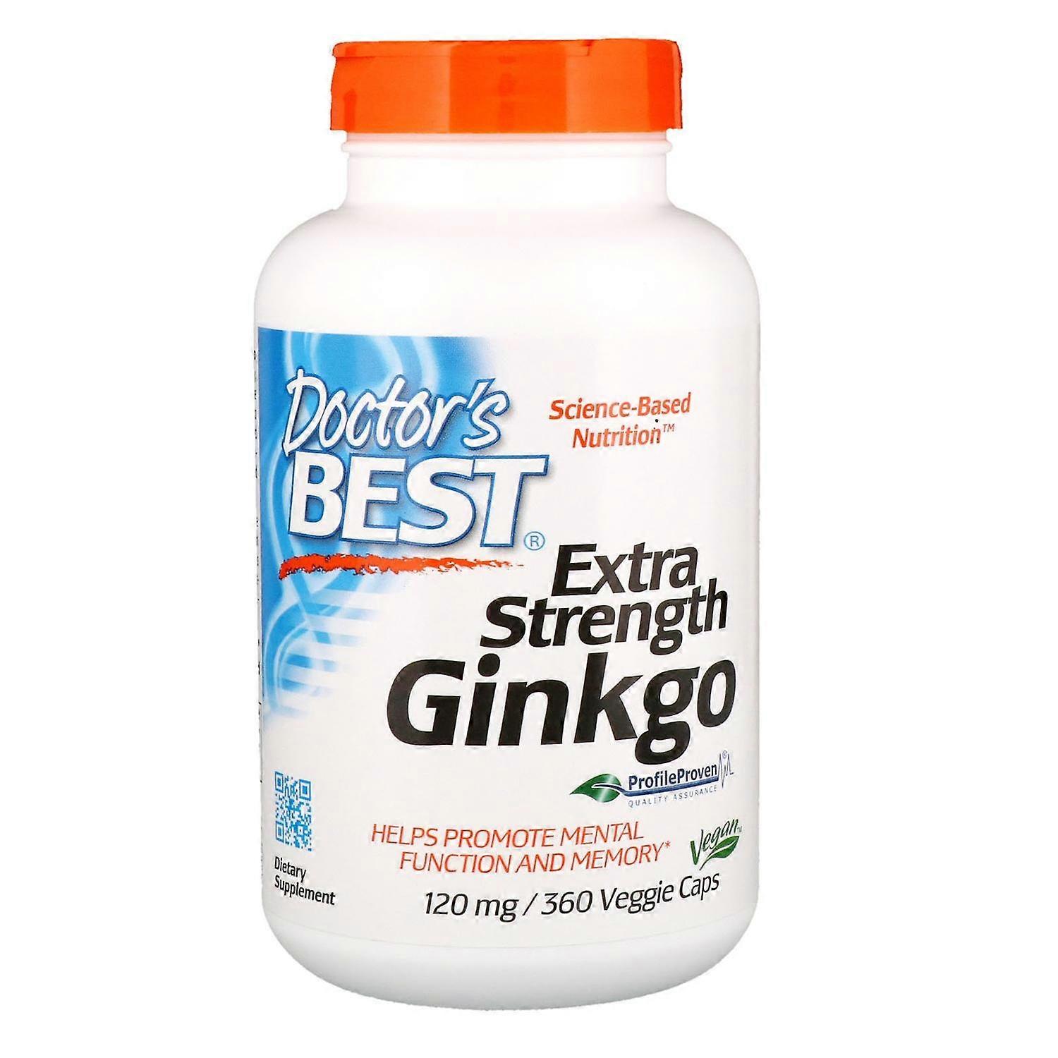 Καλύτερο του γιατρού, επιπλέον δύναμη Ginkgo, 120 mg, 360 καπάκια λαχανικών