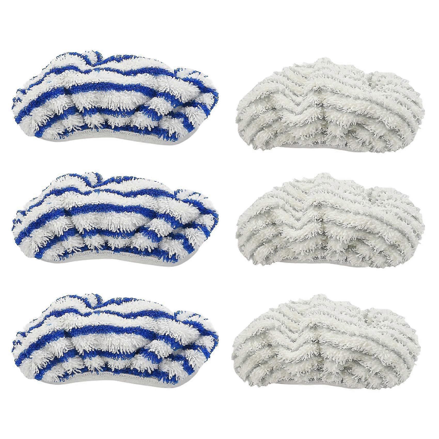 6 Pcs Microfibre Cloth Pads Replacement For Rowenta Clean&steam Zr005801 Cleaner Accessory,washable