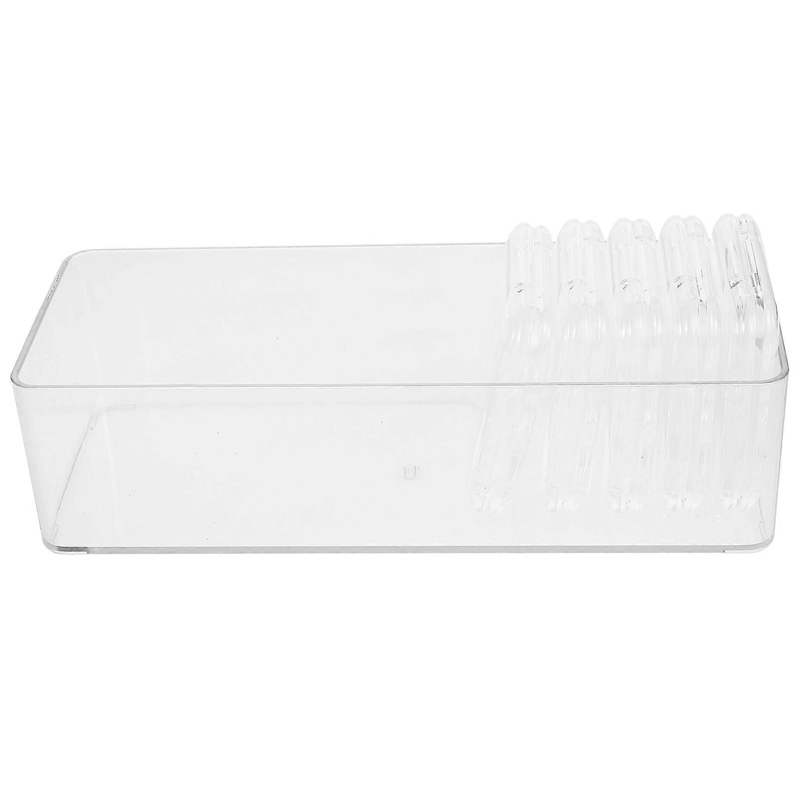 Acrylic Badge Box for Storage 1Set Transparent Badge Button Case with Large Box