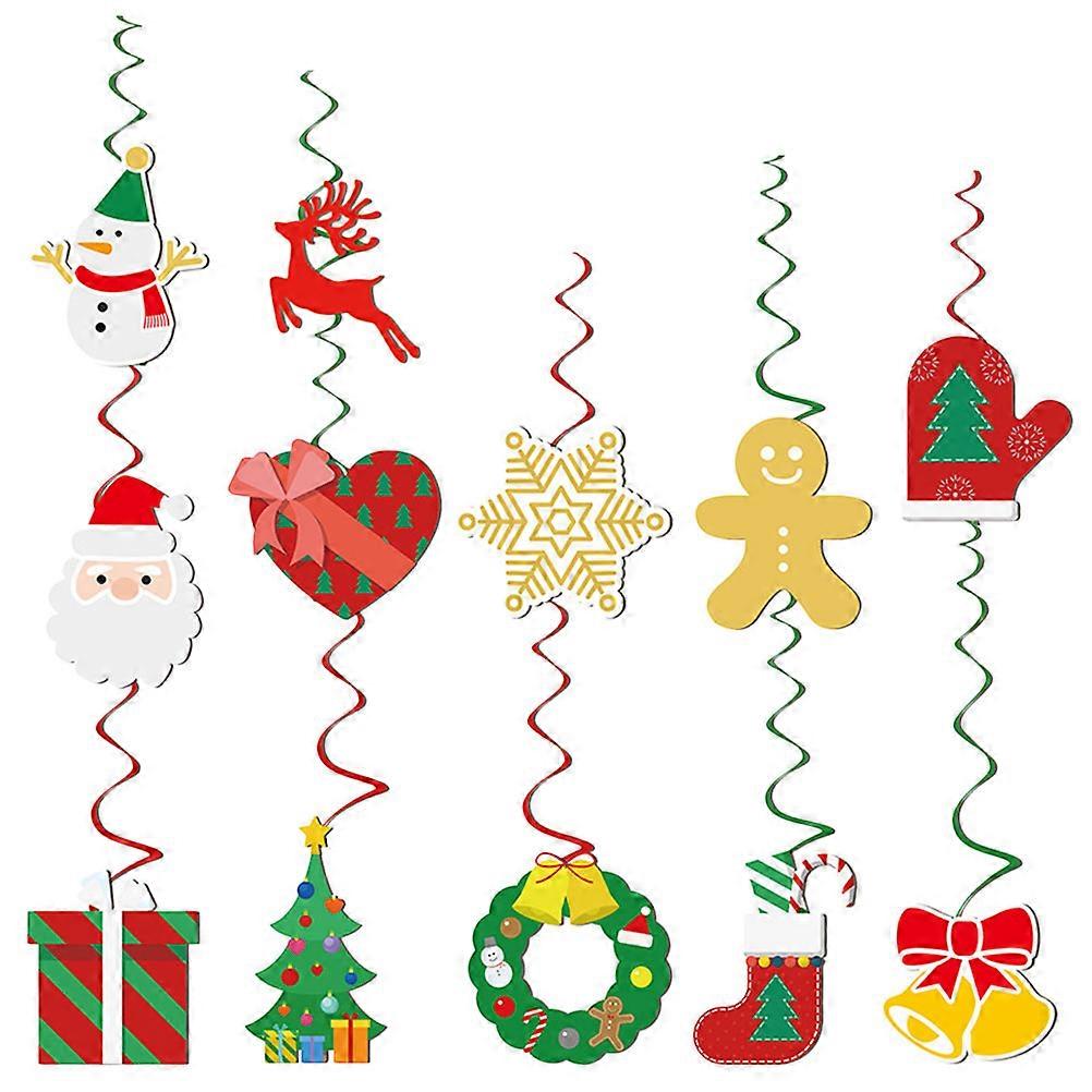 Christmas Hanging Swirl for Decoration 24Sets Spiral Ceiling Decor