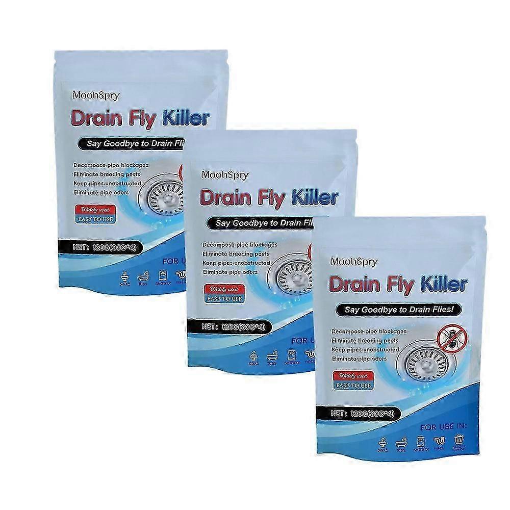 Drain Fly Killer - Powerful Pipe Cleaning Solution with Sodium Hydroxide & Aluminum Powder, Eliminates Flies, Decomposes Blockages, Removes Odors