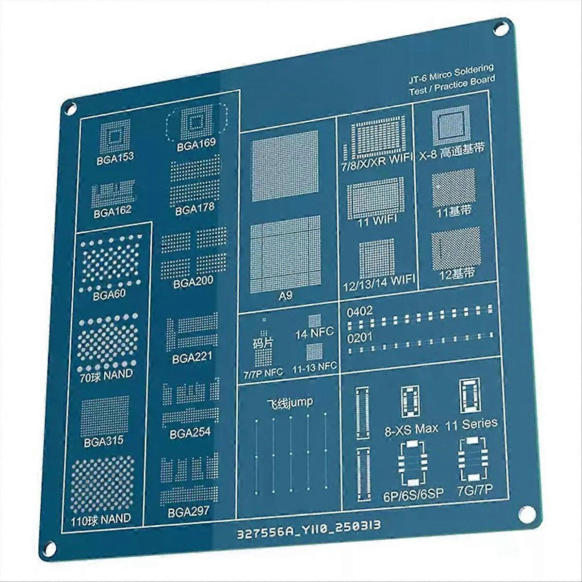 JT-6 SMD/SMT BGA Components Soldering Test Practice Board Disassembling and Assembling Welding Pad P