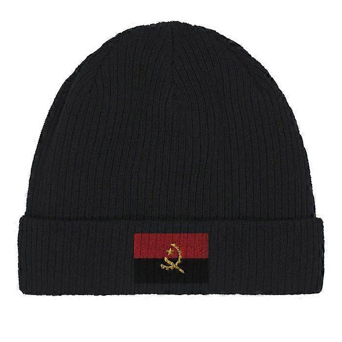 Cotton Cap – Angola Flag – Embroidery – Black