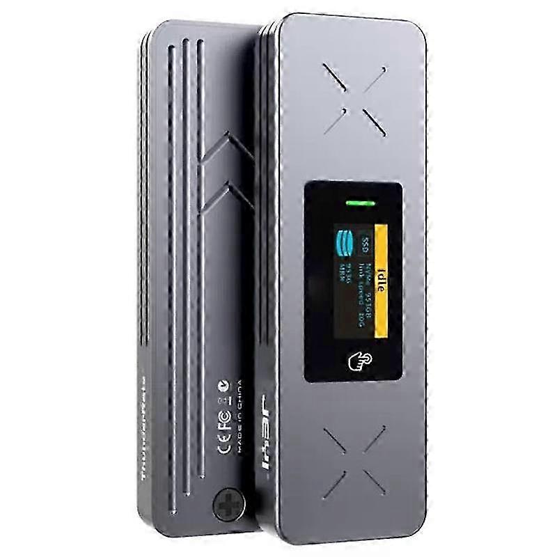 Premium JEYI M.2 SSD Enclosure NVME / SATA Dual Protocol USB 3.2 Gen 2 10Gbps External Reader Portable SSD Case