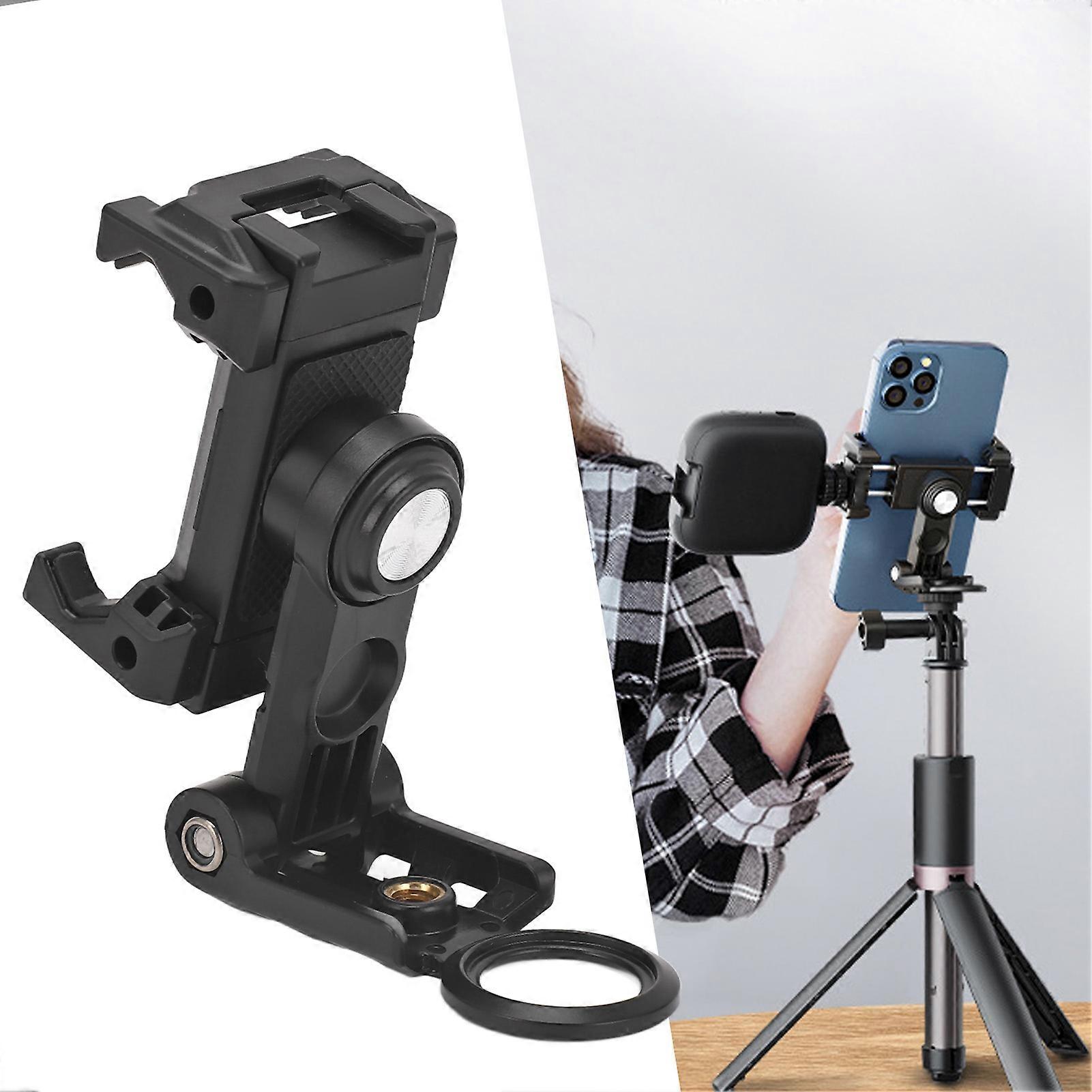 Cell Phone Mount Adapter 360° Rotatable Expandable Multifunctional Phone Clip Mount for Vlogging Streaming 