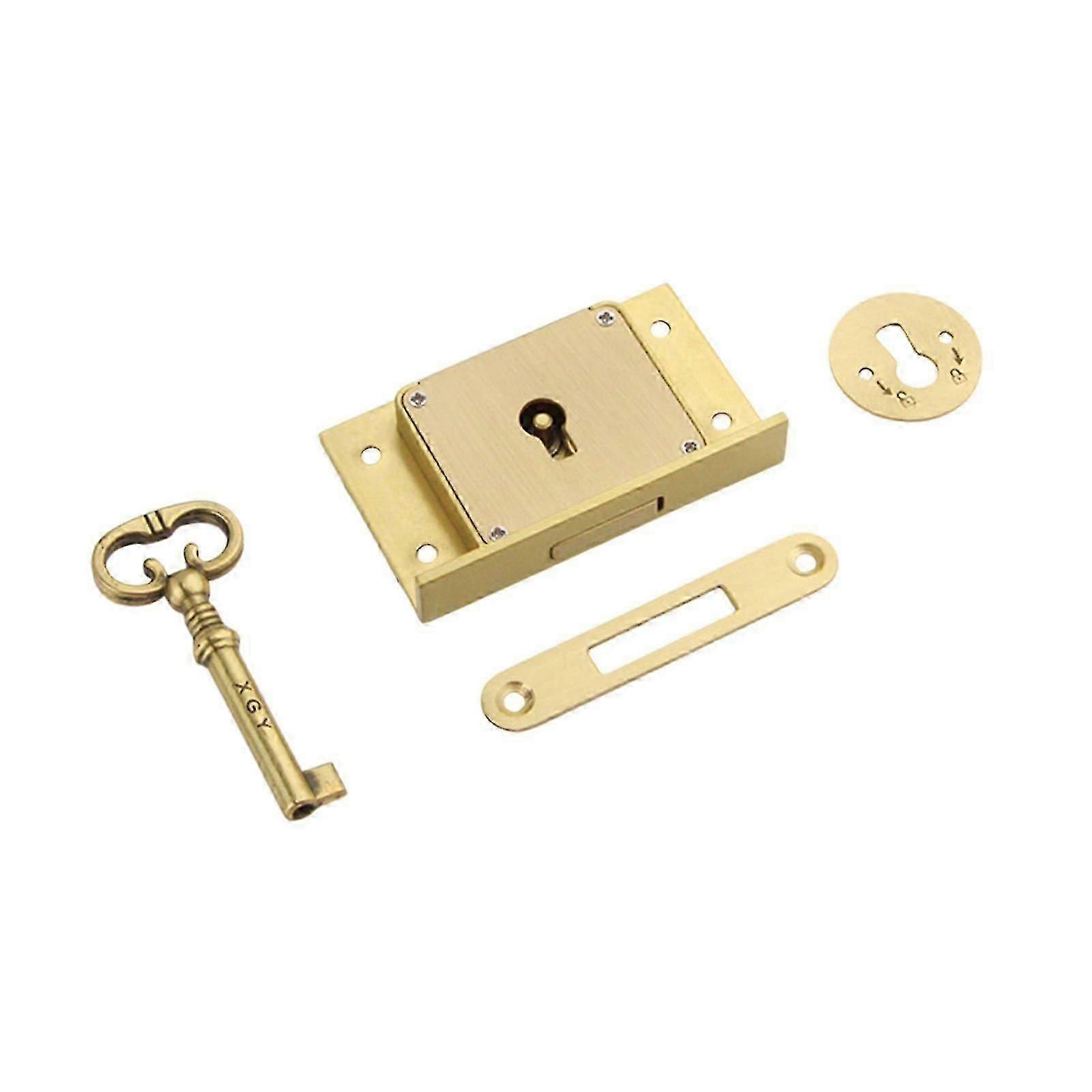 Cabinet Lock Set with Key Decorative Square Drawer Lock for Cabinets Drawers Lock 6.3cmx3.8cmx1cm