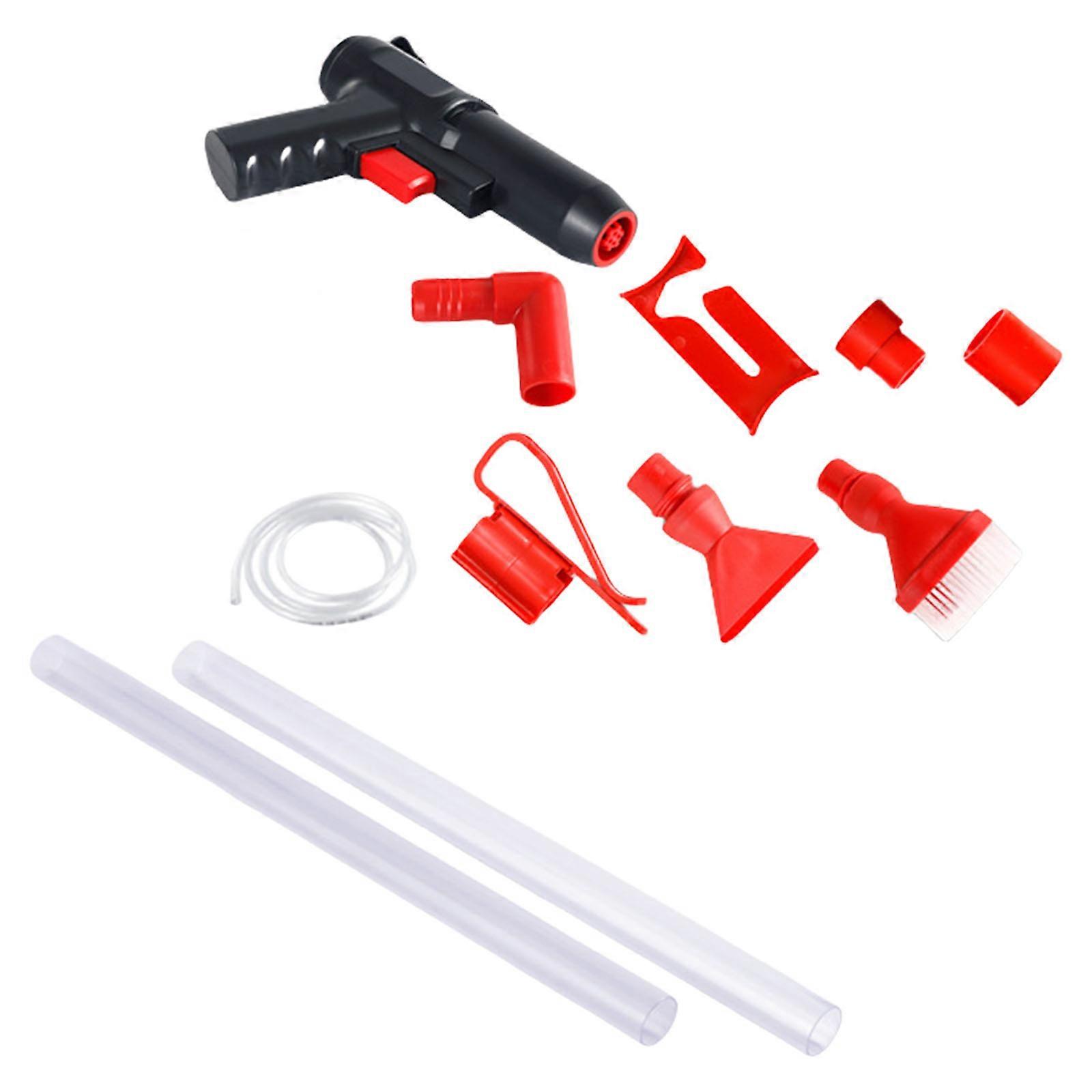 Aquarium Water Changer Tool Mechanism and Adjustable Nozzle Suction Power Control  Red