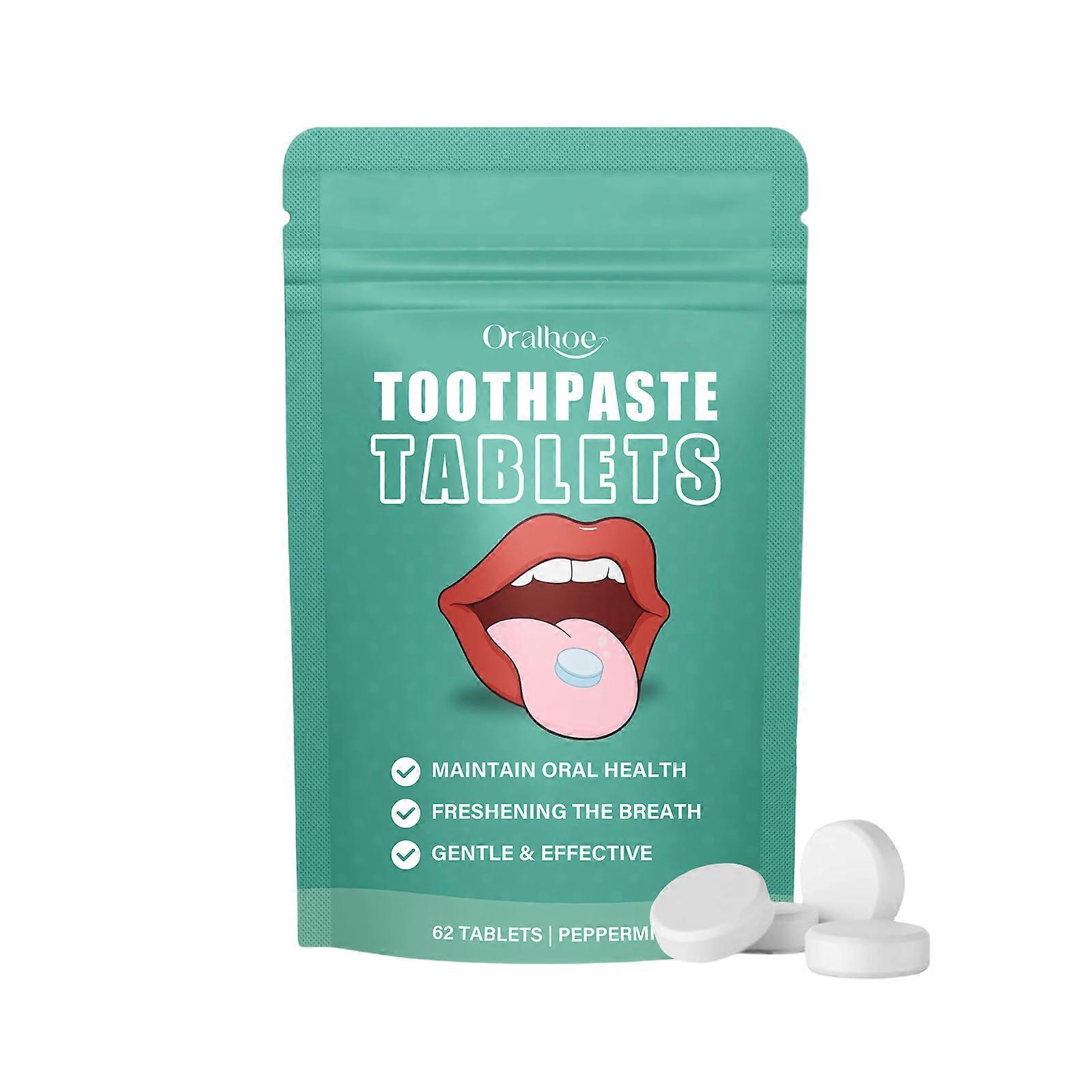 Oralhoe Toothpaste Tablets Are Convenient And Refreshing For Cleaning Teeth Stains And Yellow Stains, Reducing Unpleasant Odors And Providing Long-Las