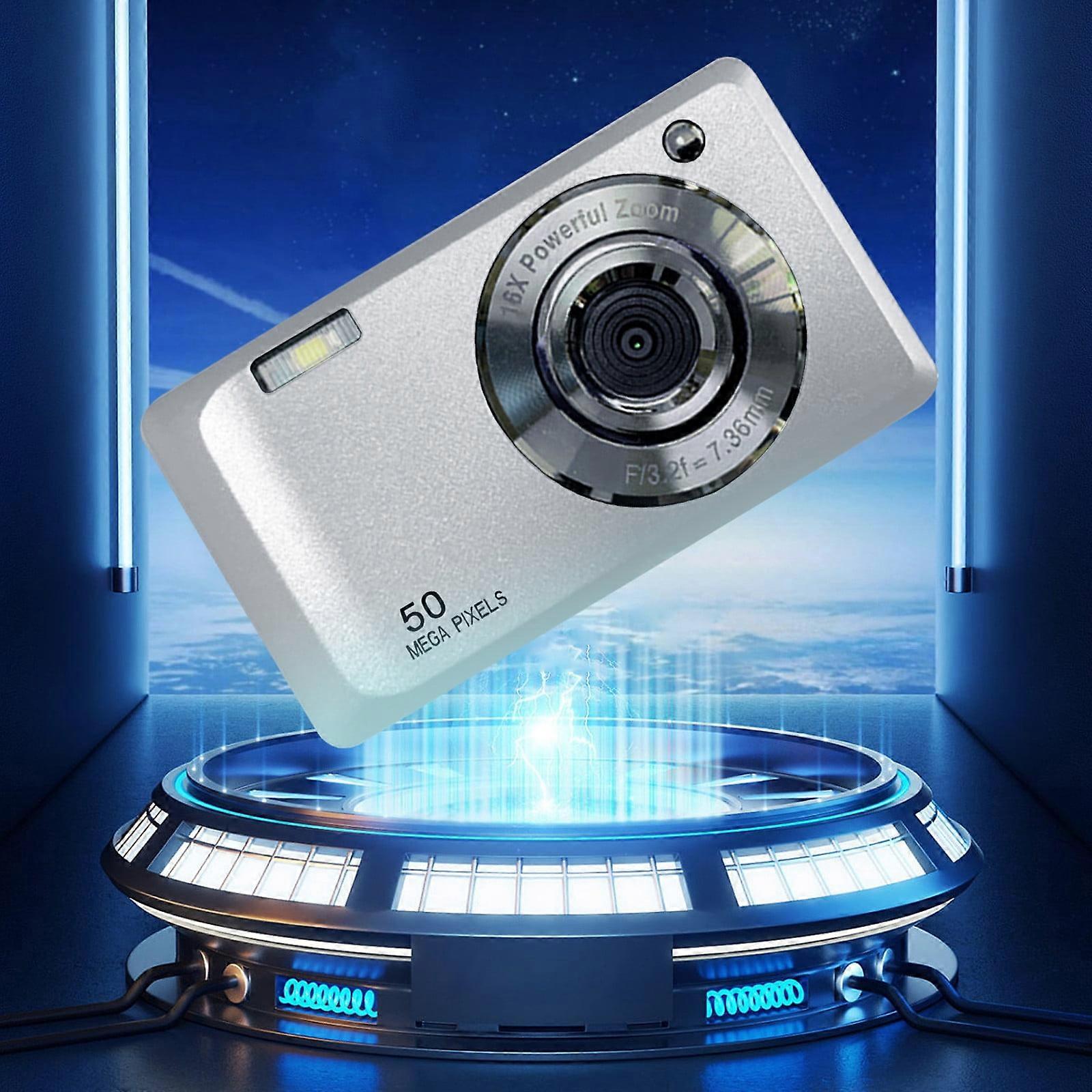 Jacenvly Festival New Portable HD Digital Camera with 2.7" LCD, 16X Zoom, Anti-shake, Face Detection, Retro Style