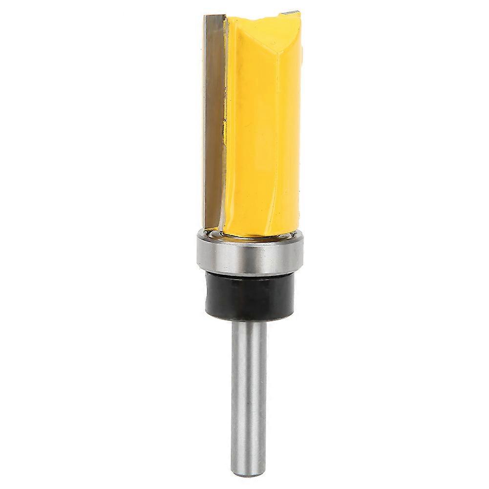 Flush trim router bit with 1/4in shank and 1/4x3/4x38mm bearing for smooth edge profiling
