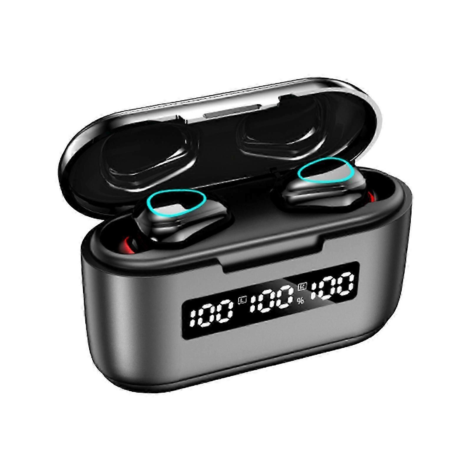 Bluetooth Headset Intelligent 5.1 Stereo Surround Sound Mini Headset With Digital Display Charging Compartment