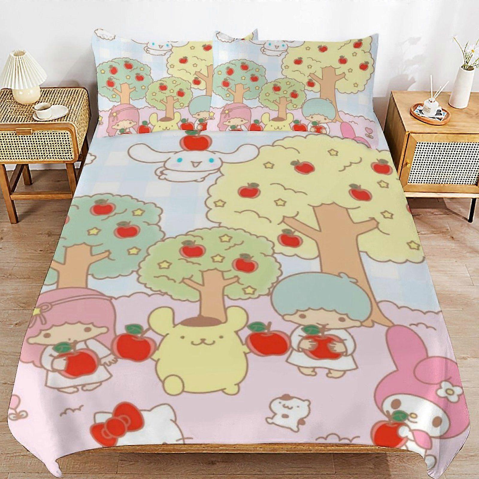 W248 Sanrio Durable Easy Care Smooth Finish Bedding Solution Soft Zipper Closure Duvet Cover Sets Choice M248