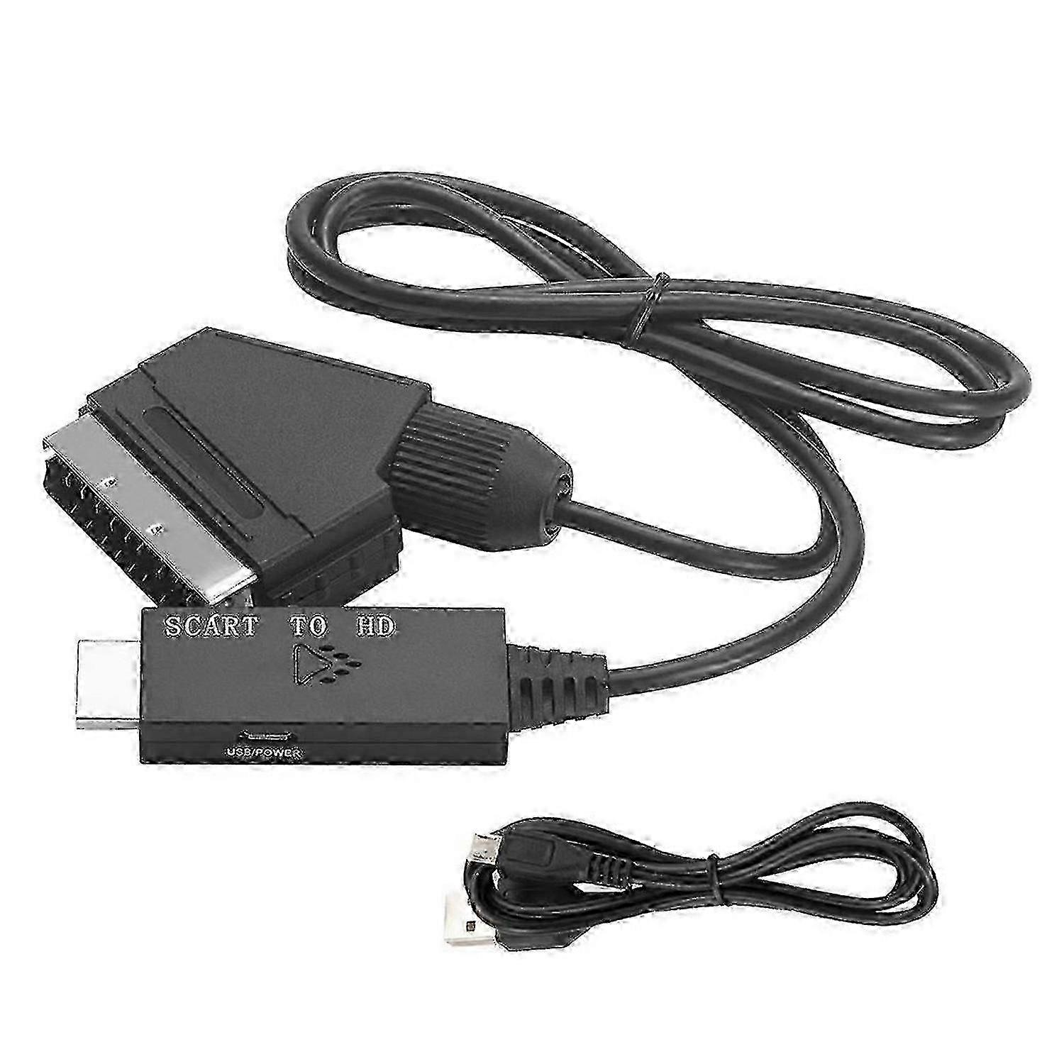 1080P SCART to HDMI-Compatible Converter Computer Projection to Tv Adapter for SCART Products Connecting HD Products