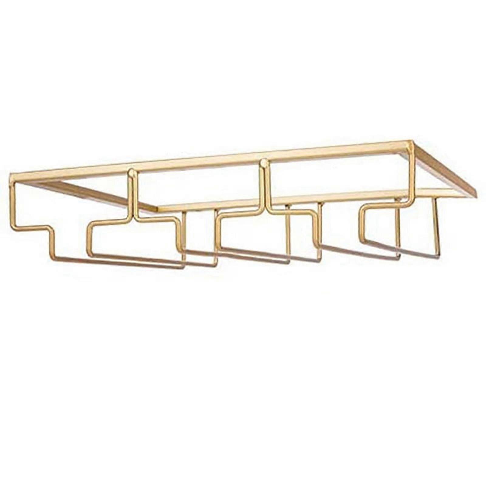 3 Rows Wine Glass Rack Under Cabinet Stemware Holder Iron Wine Hanger