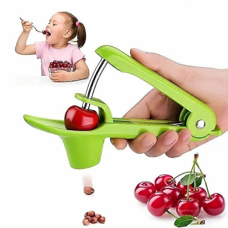 Stainless Steel Cherry Pitter, Ergonomic Handle, Durable Kitchen Tool for Cherries & Dates, Efficient Fruit Core Removal for Smoothies & Des